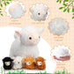 Lenwen 5 Pcs Lamb Stuffed Animal Toys Sets, 14 Inch Mommy Lamb Plush With 4 Cute Babies In Her Zippered Tummy Soft Cuddly Nursery Sheep Plushie For Farm Birthday Baby Shower Easter Gifts(Cute Style)