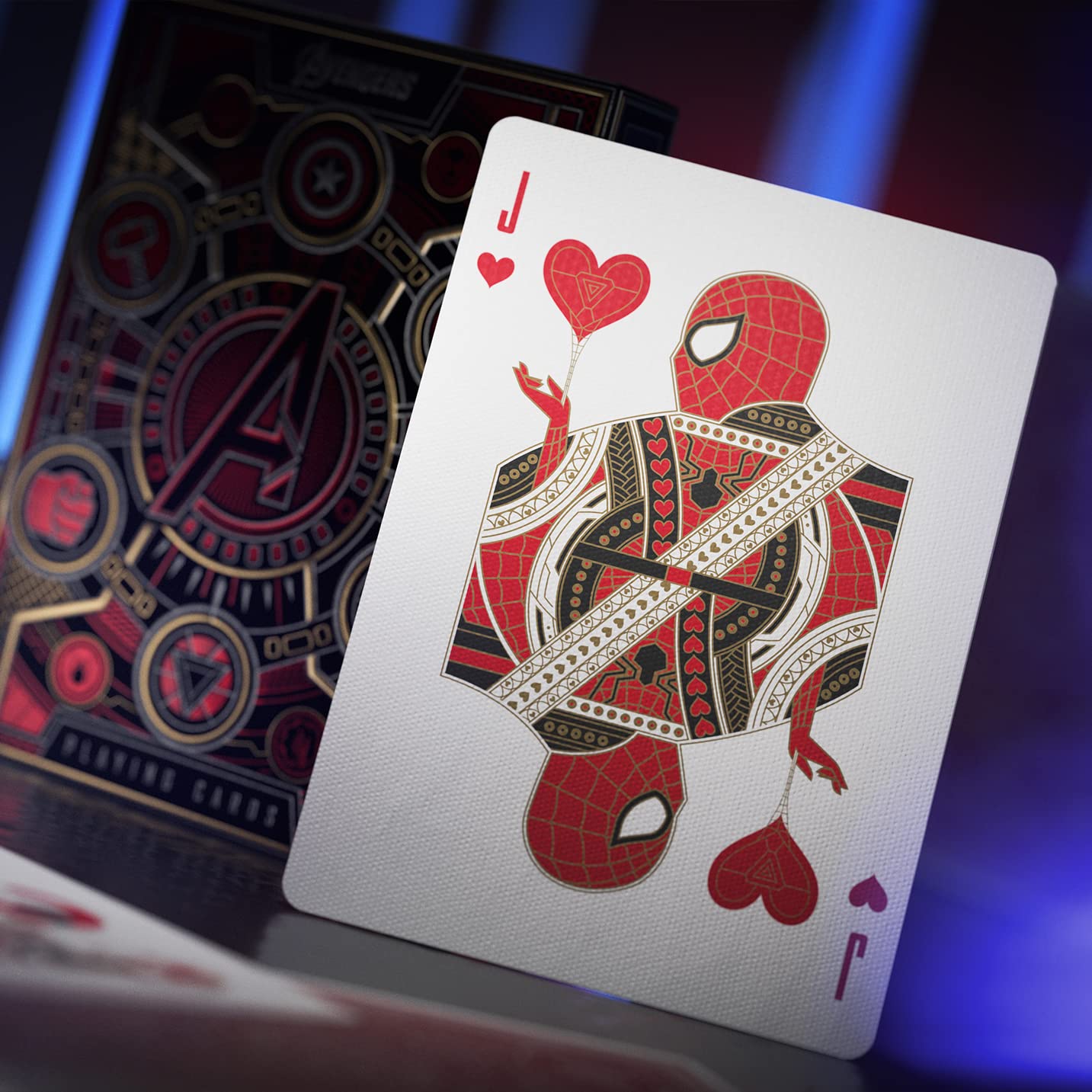 theory11 Avengers Red Edition enhanced Playing Cards - Marvel Studios' The Infinity Saga Deck