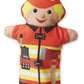 Melissa & Doug Jolly Helpers Hand Puppets (Set Of 4) - Construction Worker, Doctor, Police Officer, And Firefighter