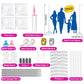 Toosci 4 Sets Adjustable Balloon Column Stand And Balloon Pump, 9 Feet Metal Balloon Stands For Floor, Balloon Column Kit For Ba