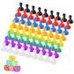 78 Pieces Multicolor Board Game Pieces Include 72 Pieces Multicolor Plastic Pawn Chess Pieces 6 Pieces Plastic 6-Sided Game Dice Chess Game Pieces Game Dice Set for Board Game Components Table Marking