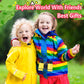 Kid Binoculars Best Gifts For 3-12 Years Boys Girls High-Resolution Optics Shockproof Mini Compact Binocuolar Toys Folding Small Telescope For Bird Watching Camping Outdoor Play (Yellow)