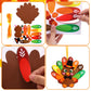 ceiba tree Turkey Foam Crafts Kit for Kids 12 Sets Thanksgiving Craft Kits Hanging Ornament with Foam Self Adhesive Stickers for
