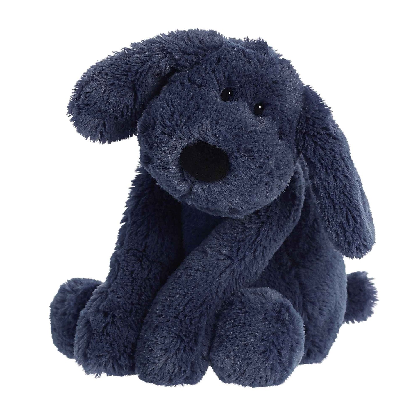 Aurora Huggle Buddies 13" Dexter The Huggable Dog - Navy Plush Toy, Model 02551, Soft & Cuddly
