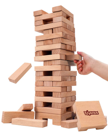 Toyshine Wooden 54 Wooden Building Block, Party Game, Tumbling Tower Game For Kids And Adults