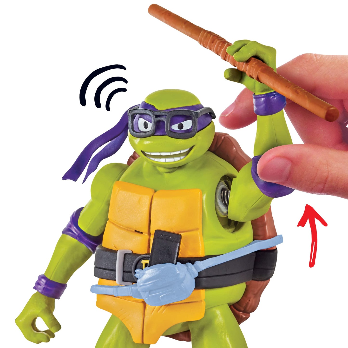 Teenage Mutant Ninja Turtles Donatello Deluxe Figure, 5.5" Plastic, Multi Color, Model 83352CO