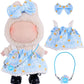 Ariker 3Pcs 15Cm/17Cm Doll Clothes Set For Labubu Dolls (No Doll), Stylish Outfits Accessories, Plaid Dress For Girls Boys Colle