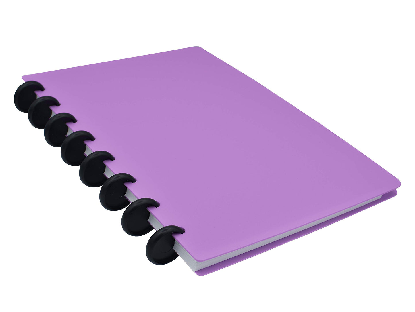 Eleven Discs Discbound Notebook, Junior Size, 1mm Poly Cover, Heavyweight Paper, 50 Dot Grid Sheets (Purple)