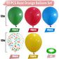 Rainbow Balloons, 60 Pcs Multi Colorful Balloons Set With Primary Color Confetti Balloons, Bright Multicolor Circus Balloons Ass