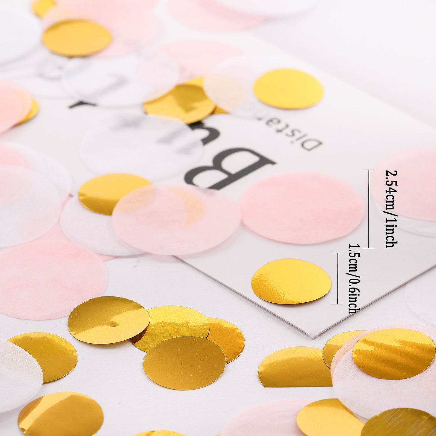 Whaline Round Tissue Confetti 6000 Pcs Paper Table Wedding Confetti Dots for Christmas, Wedding,Birthday Party,Baby Shower,Valen