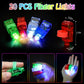 156 PCS Glow in the Dark Party Supplies, 12 Light Up Pop Tubes, 12 LED Glasses, 12 Light Up Headband, 20 Finger Lights and 100 G