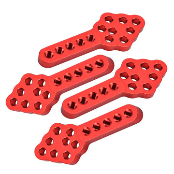 AMOGOT 4Pcs Metal CNC RC Car Shock Absorber Mount Adjust Height Angle Stand for Axial SCX10 90046 D90 D110 SCX10III RC Crawler (