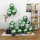 Jobkoo Green Metallic Balloons, 50Pcs 10Inch Chrome Dark Green Balloons Metallic Retro Sage Olive Green Party Balloons Hunter Gr