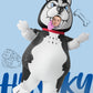 Spooktacular Creations Kids Husky Inflatable Costume, Medium Gray Polyester Full Body Dog Suit for Halloween Cosplay Parties