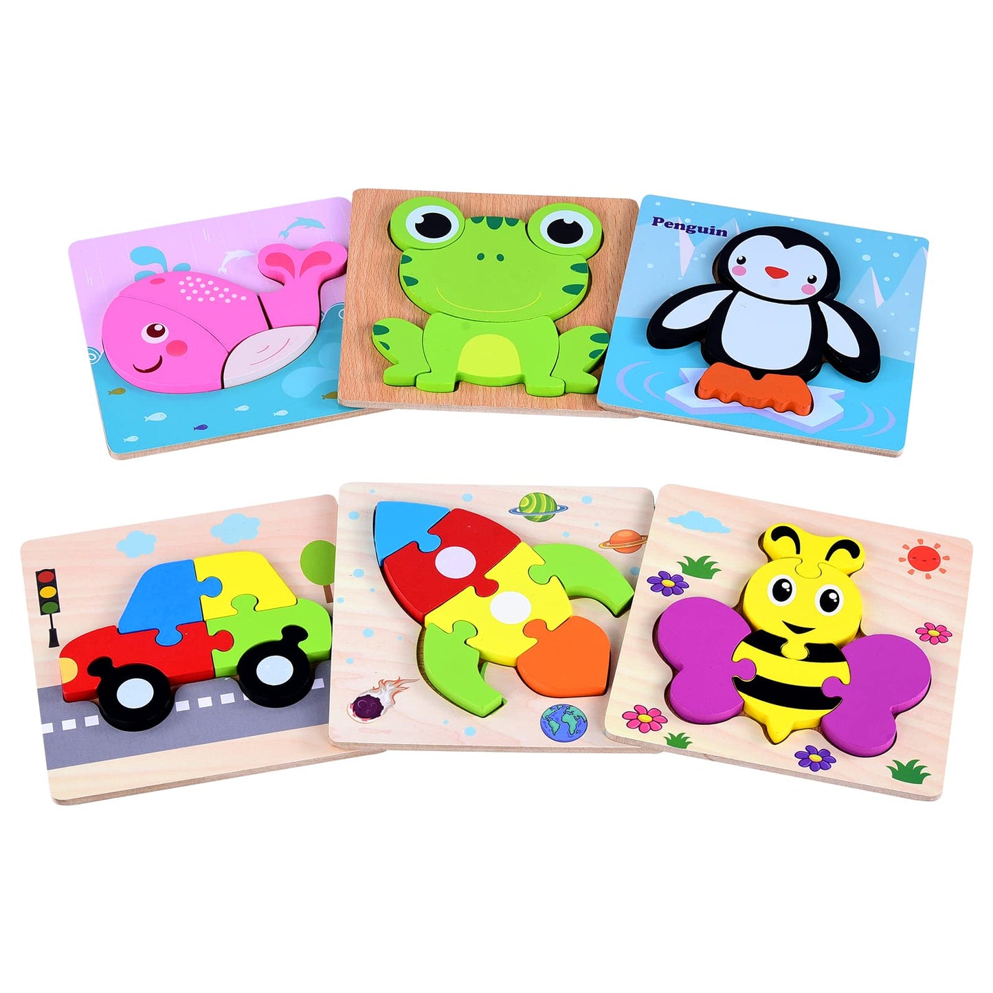 Smttw Toddler Puzzles Montessori Toys For 1 Year Old, Wooden Puzzles For Toddlers 1-3, Boys & Girls Learning Educational Toys Gi