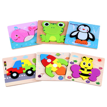 Smttw Toddler Puzzles Montessori Toys For 1 Year Old, Wooden Puzzles For Toddlers 1-3, Boys & Girls Learning Educational Toys Gi
