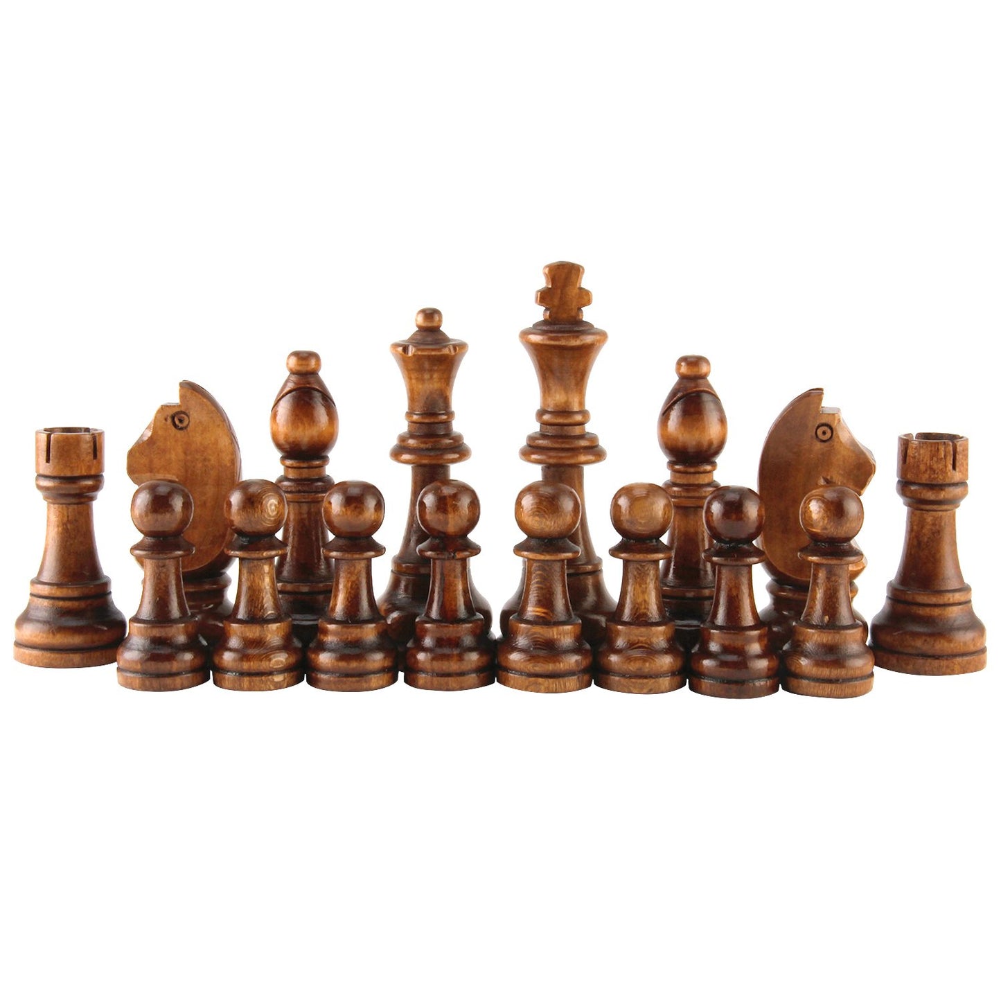 Amerous Chess Pawns Wooden Chessmen with 4.55 King Nature Wood Chess Pieces Hand Carved Figure Figurine  French Staunton Style