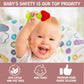 Teething Toys (5 Pack) - Tinabless Infant Teething Relief Toys&Teething Mitten Set, Food Grade Silicone Anti Dropping Wrist Hand