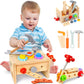 Kaodezhu Wooden Tool Set Montessori Toys for 2 3 4 5 Year Old Boy, 29Pcs Stem Toys Toddler Educational Toys Age 2-3, Tool Bench