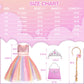 Davvew Princess Dresses For Girls Light Up Rainbow Dress Toddler Costume For Halloween Christmas Brithday Wedding Party