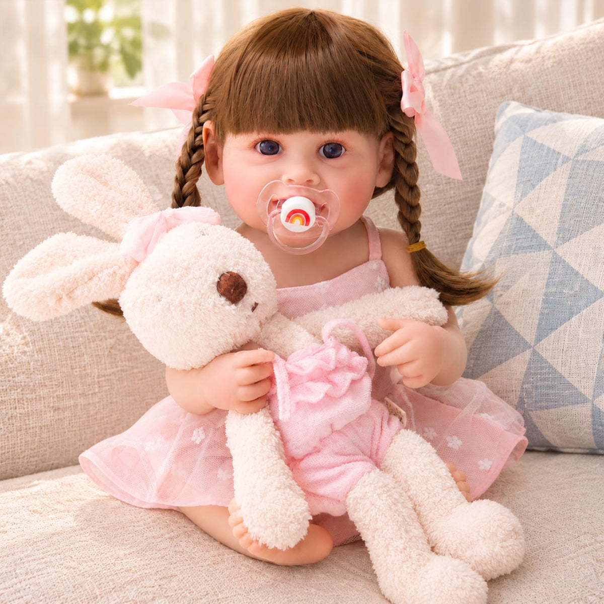 WOOROY Realistic Reborn Baby Dolls Girl  18 Inch Full Body Vinyl Toddler