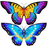 Honbo Butterfly Kites For Kids & Adults,55' X 28' Large Beginner Kite For Kids Ages 4-8,Easy To Fly For Beginners,Beach Kites For Outdoor Activities & Family Trip(Blue+Rainbow)