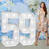 Marquee Numbers Large 59Th-Birthday Decorations: 4Ft Light Up Number Party Decor 59 Year Old Women And Men 95Th Birthday Decorat
