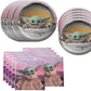 Baby Yoda Party Supplies 40Pack include 20 plates, 20 napkins for Baby Yoda birthday party decoration
