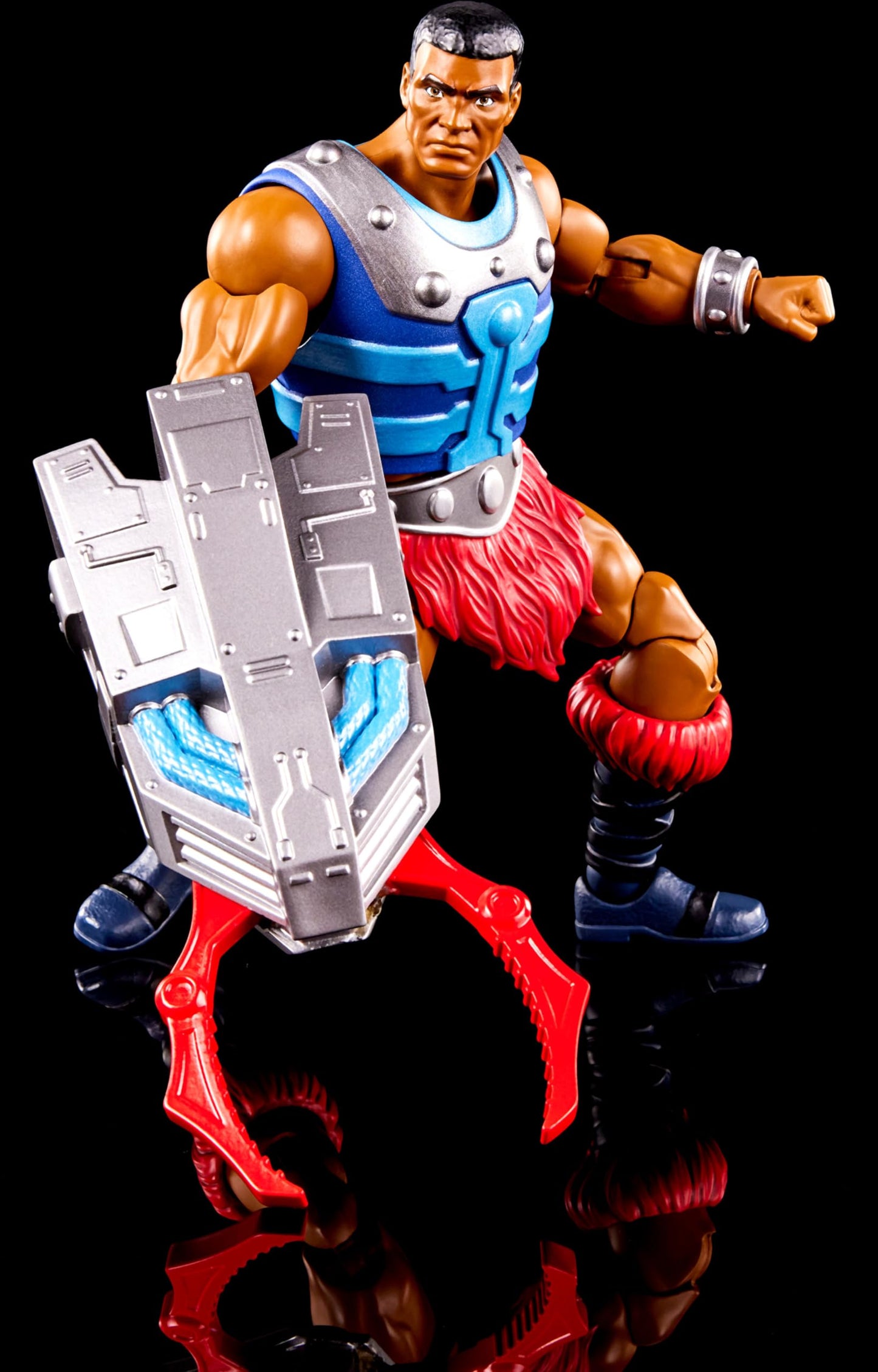 Masters Of The Universe Masterverse Action Figure Clamp Champ, Collectible With 30 Articulations, Claw Arm, Swappable Hands And Heads
