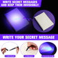 Tegeme 12 Invisible Ink Pen Set 6 Invisible Marker 6 Mini UV Flashlights Black Light Markers Disappearing Ink Pen for Secret Not