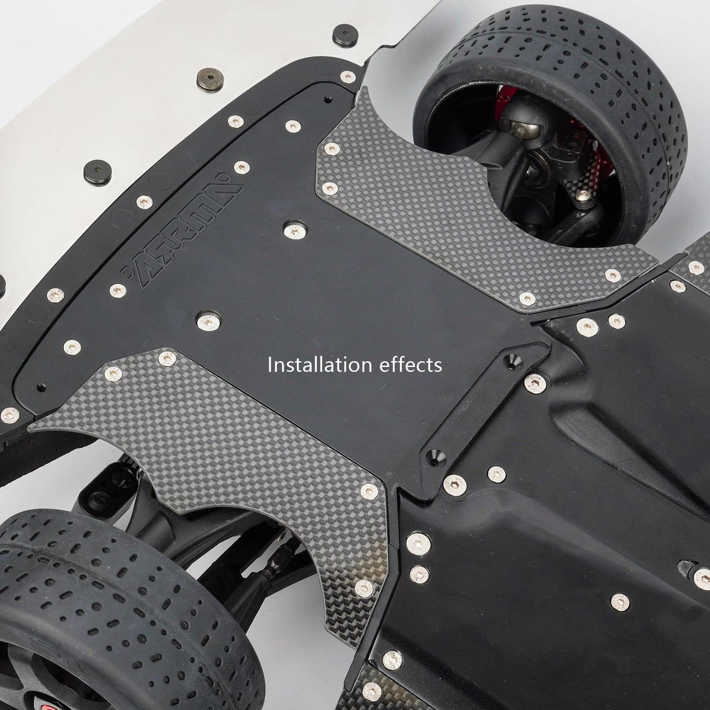 1.5Mm Carbon Fiber Air Dam Diffuser For Arrma 6S 1/7 Infraction/Limitless/Felony,Wheel Covers Lightweight Left And Right Carbon