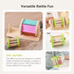 Ieatfo 2-In-1 Montessori Baby Toys | Wooden Spinning Drum & Rolling Rattle Combo For 3 6 12 Months | Sensory Development Toys Wi