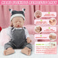 IVITA 12 inch Lifelike Eye Closed Reborn Silicone Baby Dolls Platinum Full Silicone Baby Doll Sleeping Realistic Newborn Baby Do