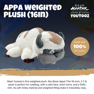 Youtooz 16In Weighted Appa Plushie From Avatar The Last Airbender - Weighted Appa Avatar The Last Airbender Cotton Stuffed Colle