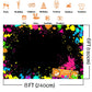 Avezano 8X6Ft Let'S Glow Splatter Photo Background Glow Neon Party Backdrop Blacklight Disco Retro Dance Party Decoration Suppli