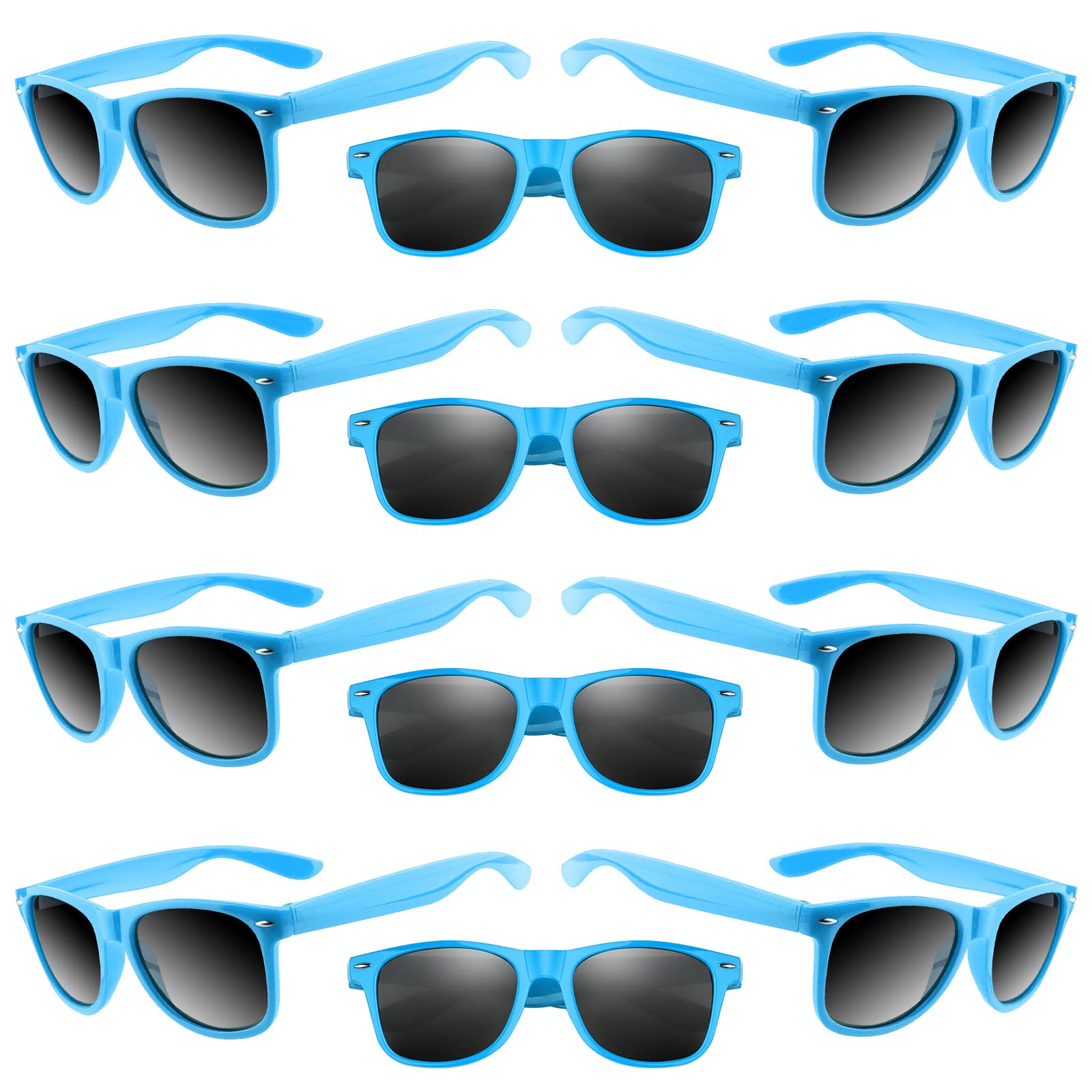 Tuparka 20 Pack Kids Sunglasses Bulk For Summer Pool Party Favors Birthday Parties Goody Bag Fillers, Blue
