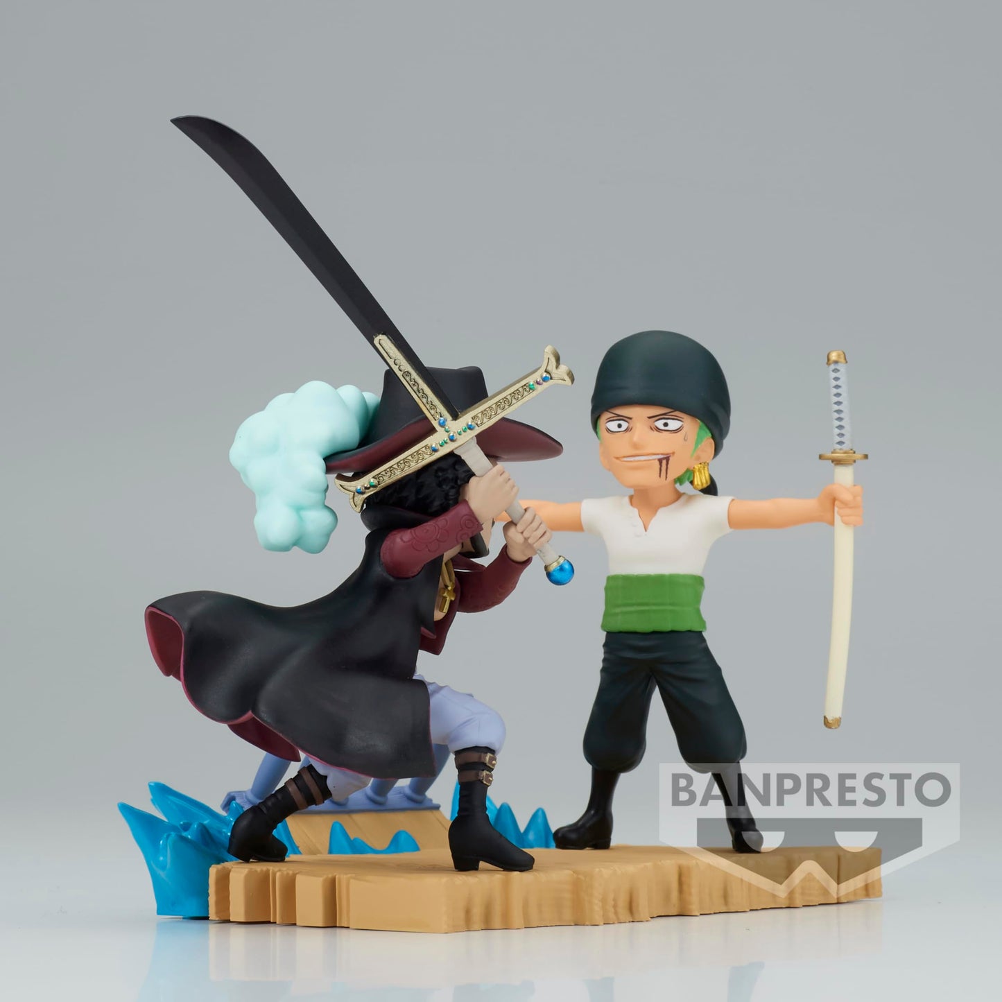 Banpresto One Piece Log Stories Figure - Roronoa Zoro vs Dracule Mihawk - BPR88603 - Plastic - Collectible