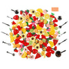 Nwfashion 112Pcs Miniature Decor Dessert Pastry Toy Food Cake Topper Scrapbooking Shoe Decoration Charms (Fruit)