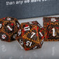 ARUOHHA 7PCS DND Metal Dice Set Antique Gold Blood Polyhedral Dice Set with Gift Box, Large D&D Dice for Dungeons and Dragons RP