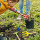 Beach Toys for Kids, 6Pcs 8'' Kids Gardening Tools Sand Toys Set, Metal Garden Tools with Sturdy Wooden Handle, Cylinder, Spoon,