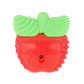 Infantino Lil' Nibblers Vibrating Apple Teether -Sensory Exploration And Teething Relief With Soothing Vibrations And Textures, Red Apple