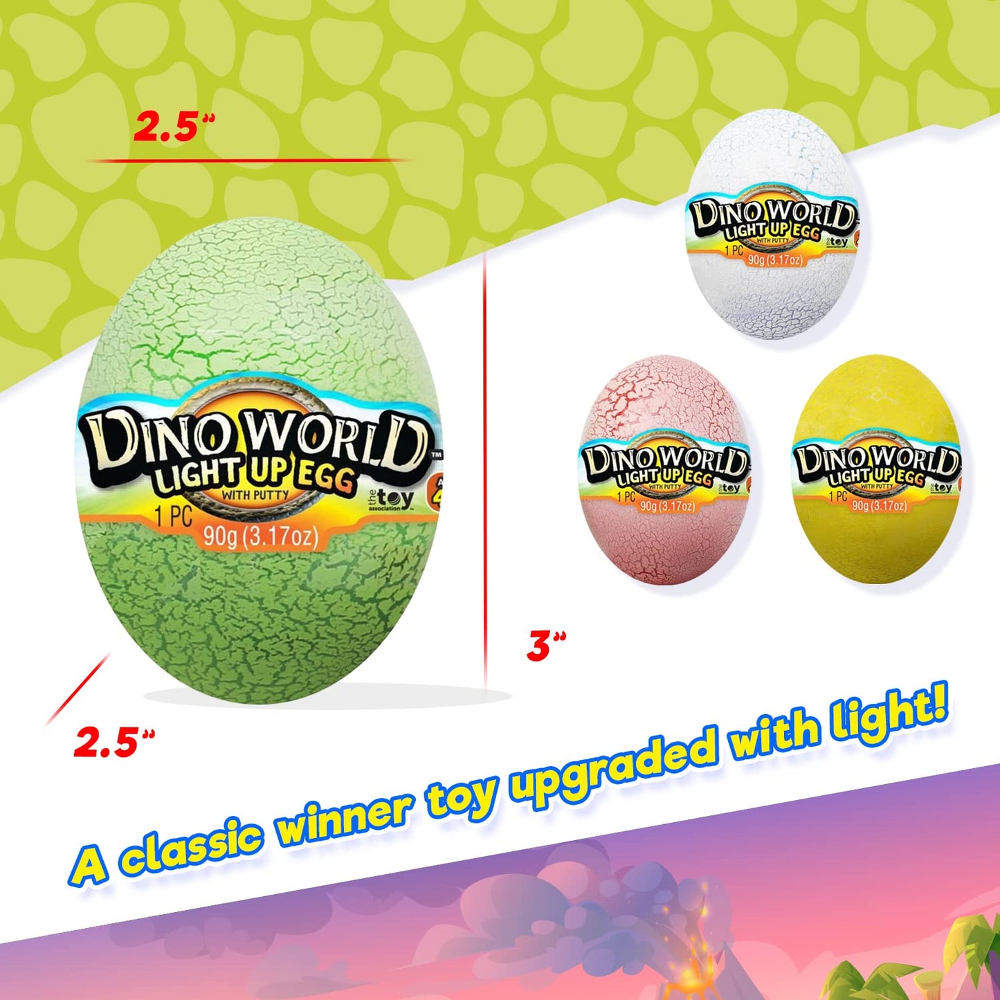 Slime Dinosaur Eggs With Lights And Dinosaur Toy Includes Surprise Dinosaur, Neon Slime, And Flashing Lights Easter Egg Toys For