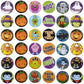 500 PC Halloween ROLL Sticker ASST