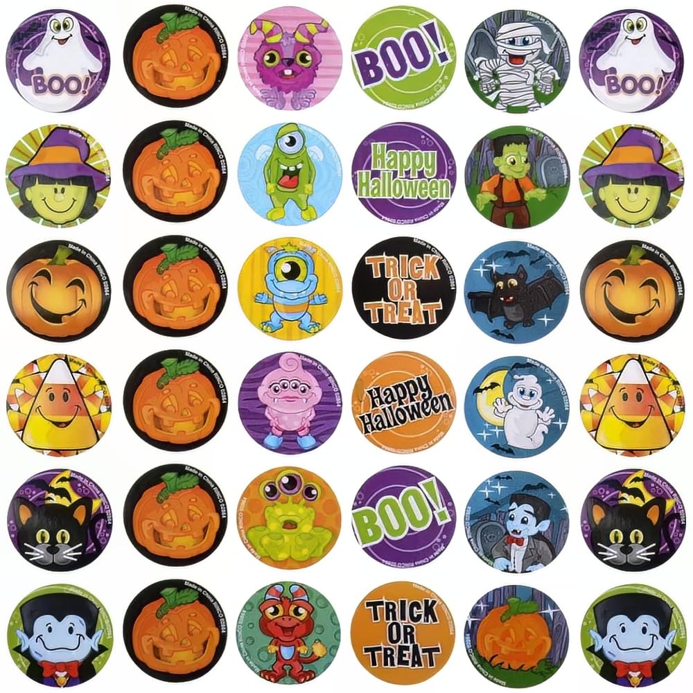 500 PC Halloween ROLL Sticker ASST