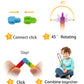 Ganowo 12 Pack Wacky Tracks - Rainbow Color Snap Click Fidget Toys For Kids Adults Adhd Finger Sensory Autism Stress Relief Keeps Fingers Busy And Minds Focused