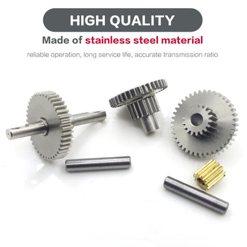 Raflot Stainless Steel 16.6:1 Transmission Gear Set with 11 Tooth Motor Pinion for TRX4M 1/18 RC Crawler Car Upgrade