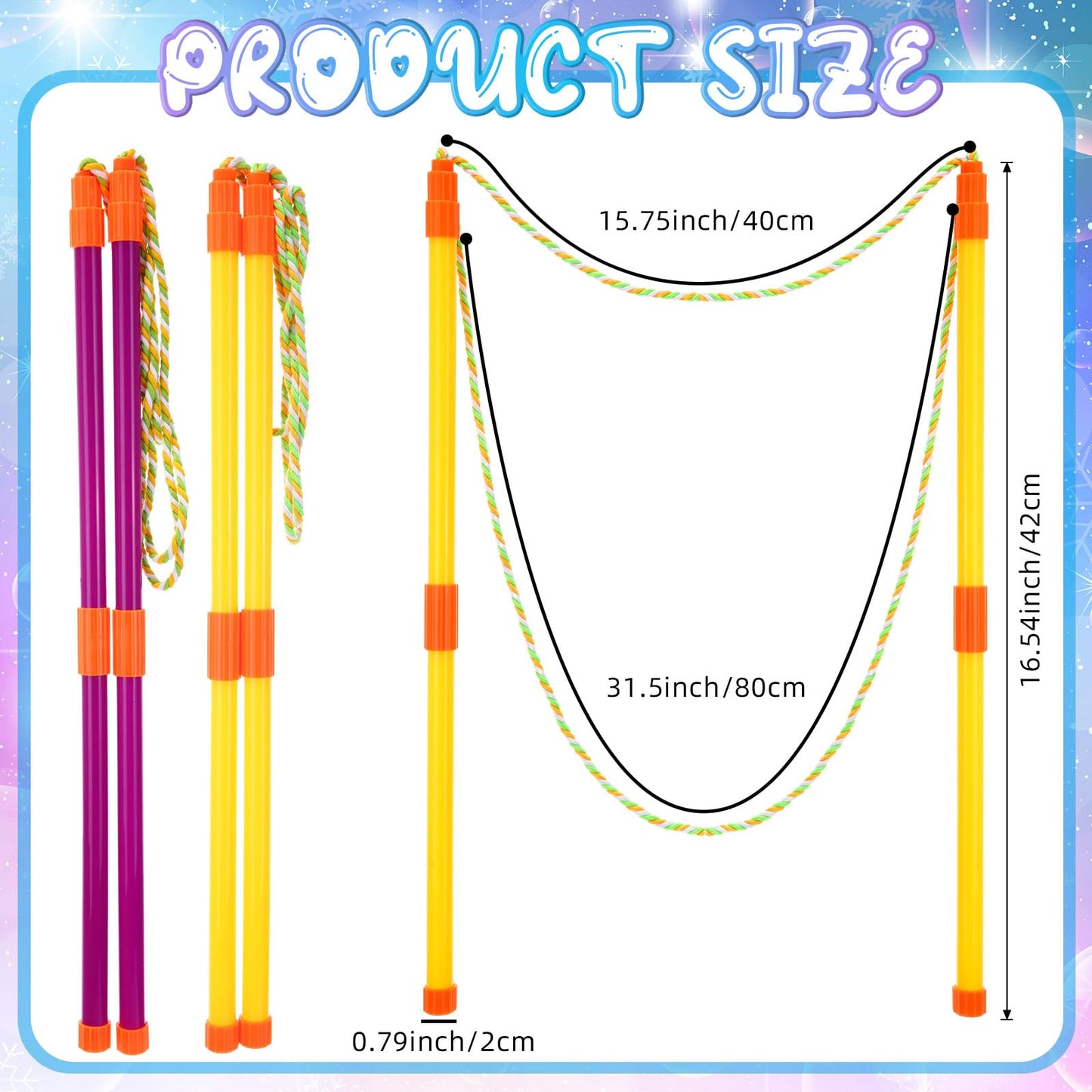 Lenwen 16 Pcs Giant Bubble Wands Kit Big Maker Toy Large Gigantic Bubble Wands with Refill and Tray for Summer School Birthday Outdoor Playtime Fun Activity Party Favors(Assorted)