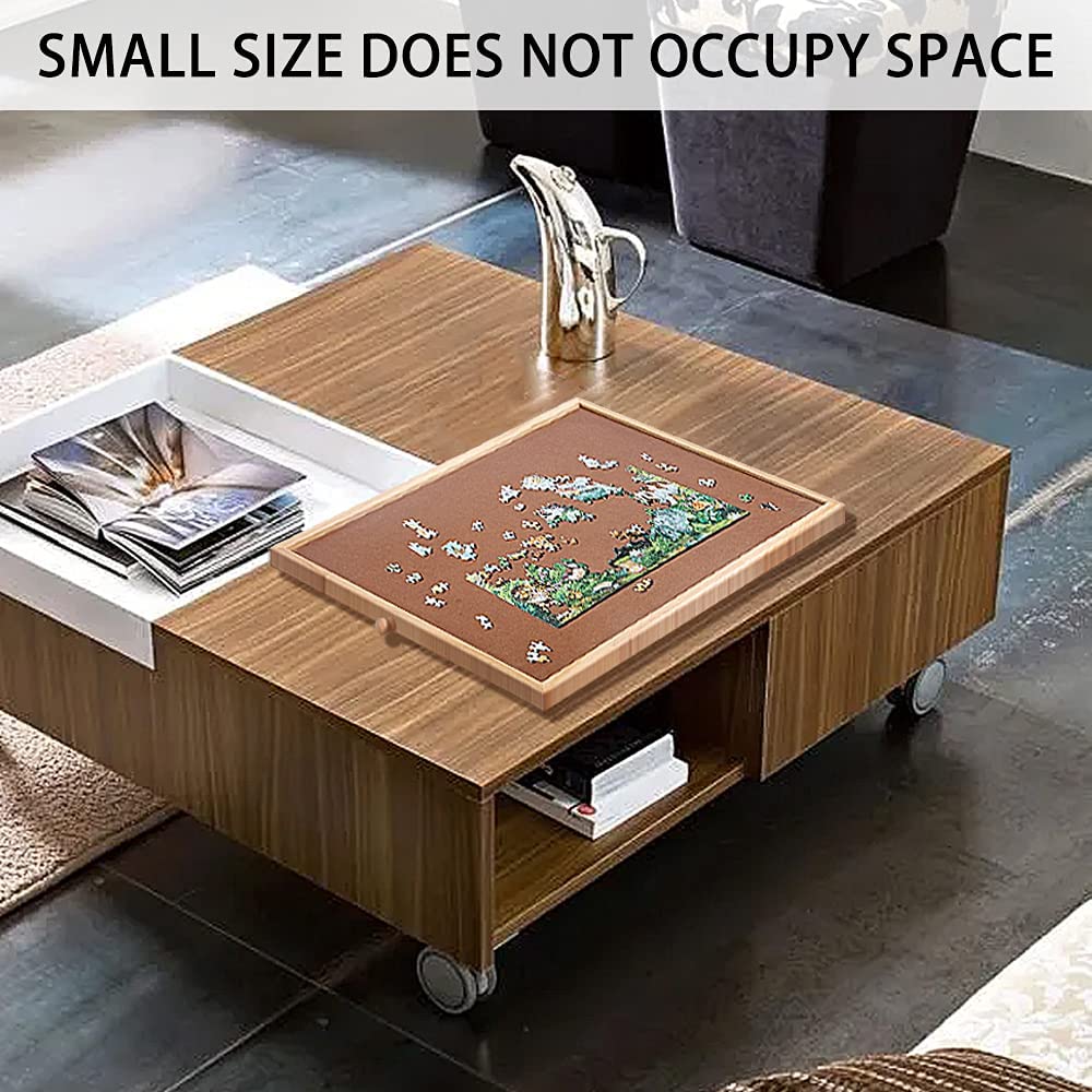 Hehimhis Puzzle Tables For Drawers, Small Jigsaw Puzzle Board 12Inch X 17.3Inch Portable Puzzle Plateau With Storage Drawers Smo