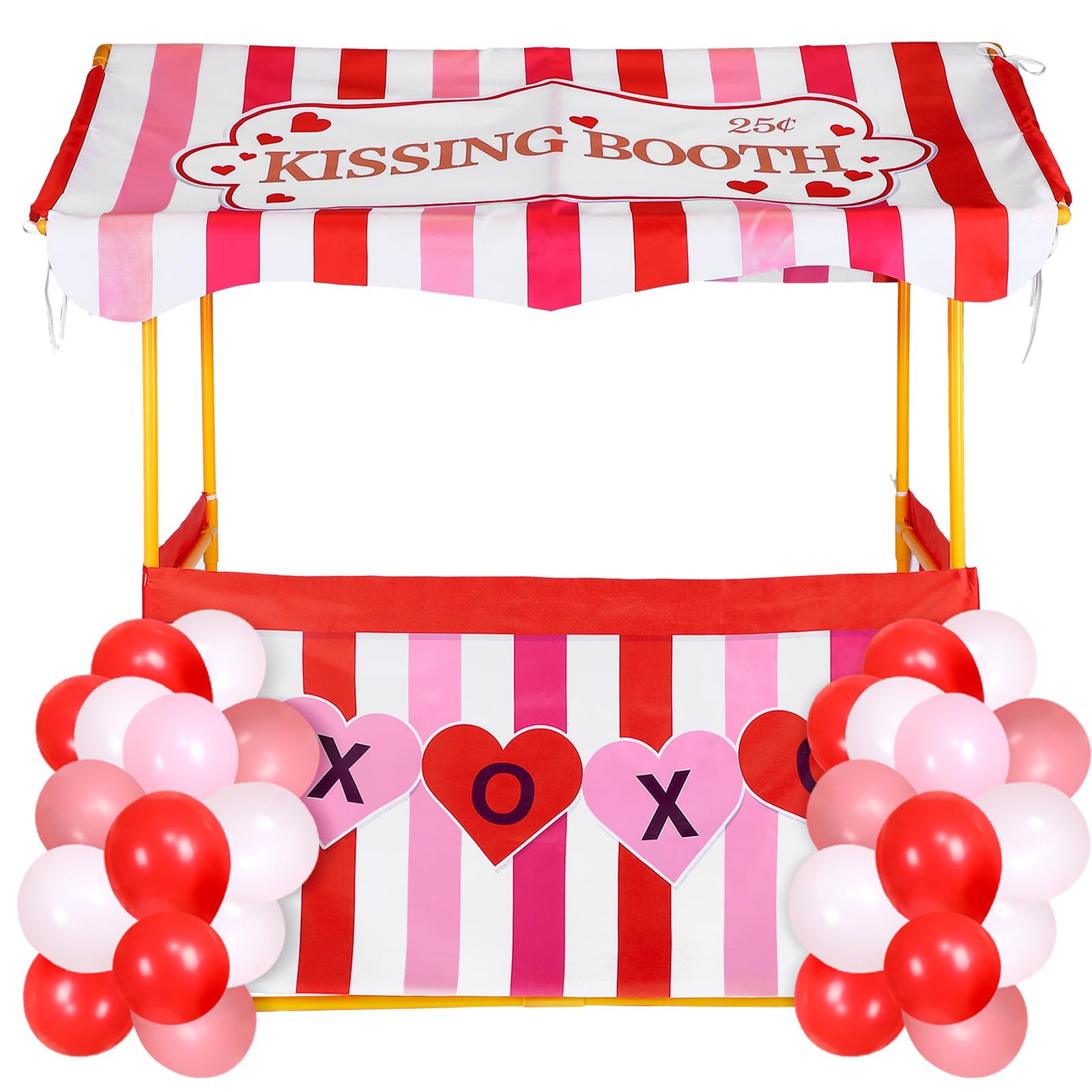 SmoothNovelty Valentines Day Kissing Booth Standup Kit Valentines Outdoor Decorations Photo Prop Decorative Heart Love Kissing 