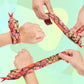 Chivao 10 Pieces Assorted Slap Bracelet Snake Snap Bracelet Sequin Animal Slap Bracelets Cool Halloween Snap Bracelets for Easte